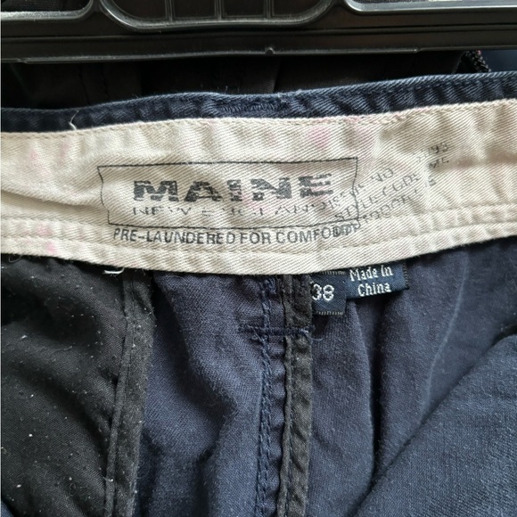 Maine Chino Shorts Size 38 – Navy Blue Vintage 90s Casual Summer Wear Men’s - Picture 12 of 12